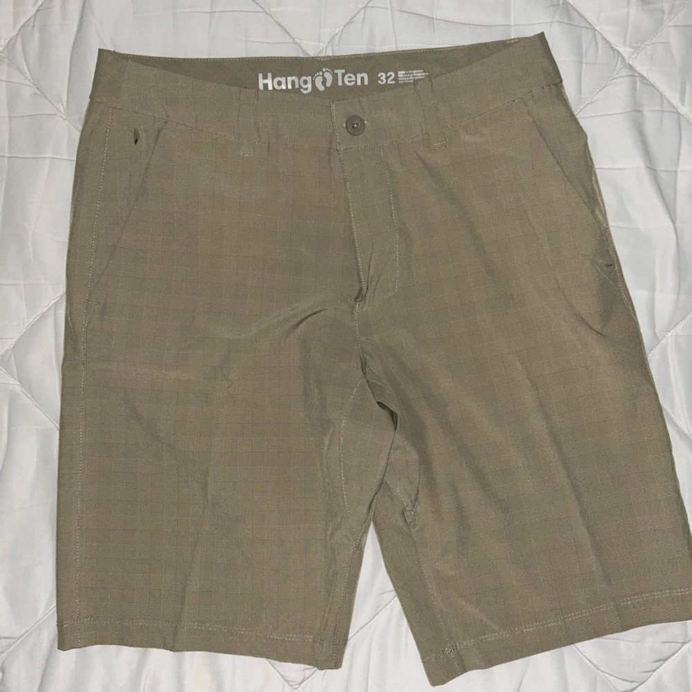 Men’s Hang Ten Tan Flat Front Shorts Lightweight Like new